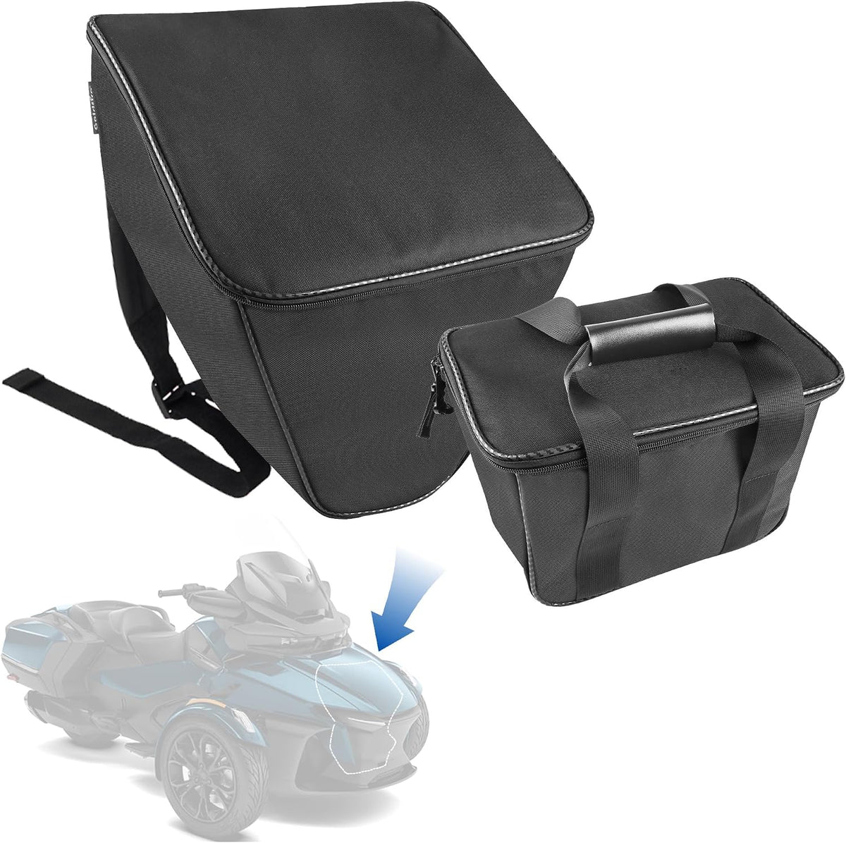 2pcs Front Trunk Bag Frunk Organizer Removable Luggage Bags Waterproof Trunk Cargo Bag Motorcycle Accessories Fit for Can Am Spyder RT 2020-2025