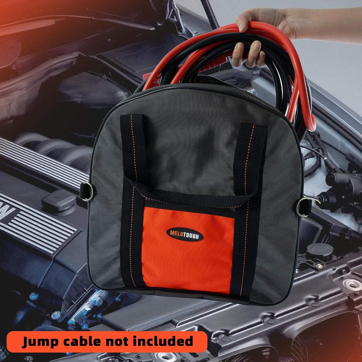 MELOTOUGH Jumper Cable Bag Storage Organizer for EV Charging Cables