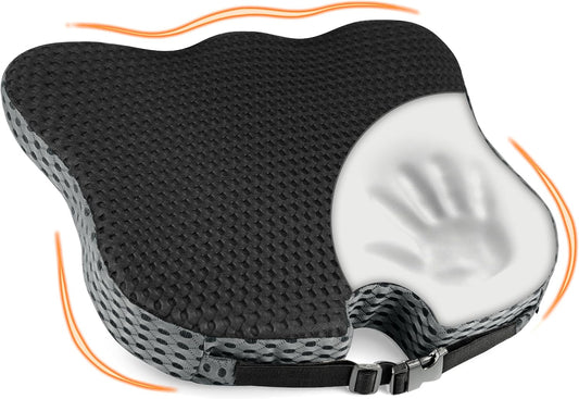 Car Seat Cushion for Driving, Wedge Driver Seat Cushion for Car | Memory Foam Car Seat Cushion for Long Driving, Car Cushion for Height, Non-Slip Base for Driver, Trucks, Office Chairs, Black