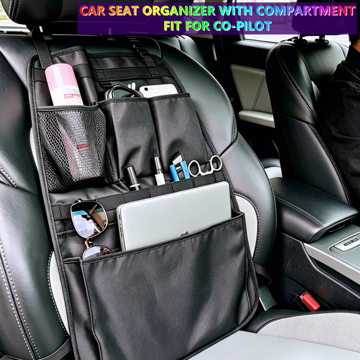 Car Seat Back Organizer with Multiple Pockets