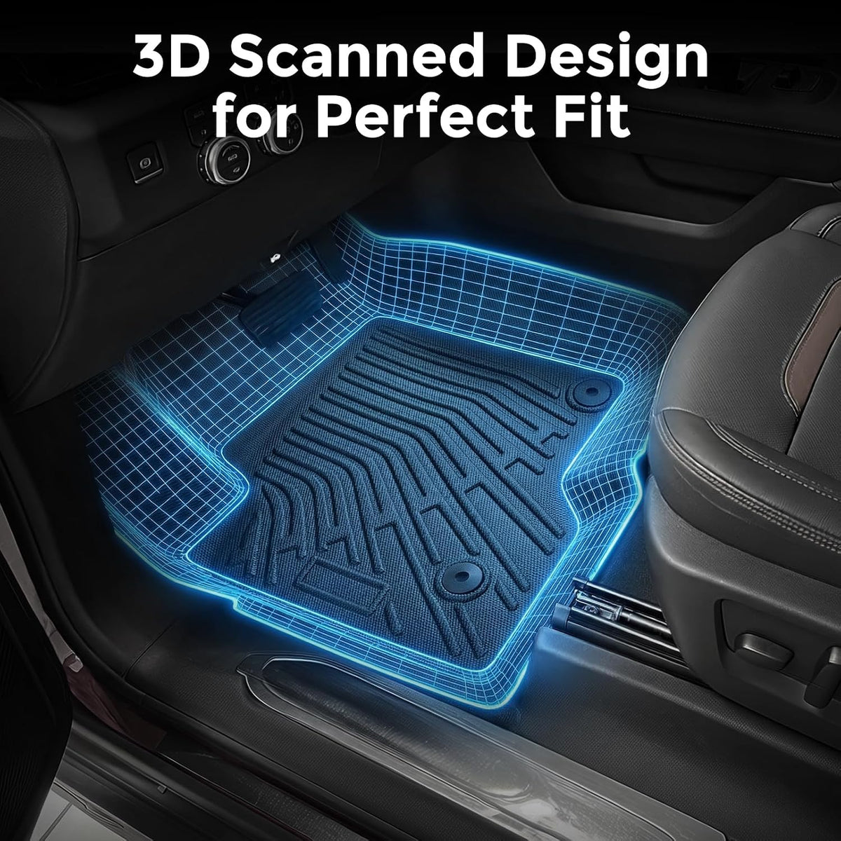 for Chevy Silverado for GMC Sierra Floor Mats 2019-2026 Crew Cab