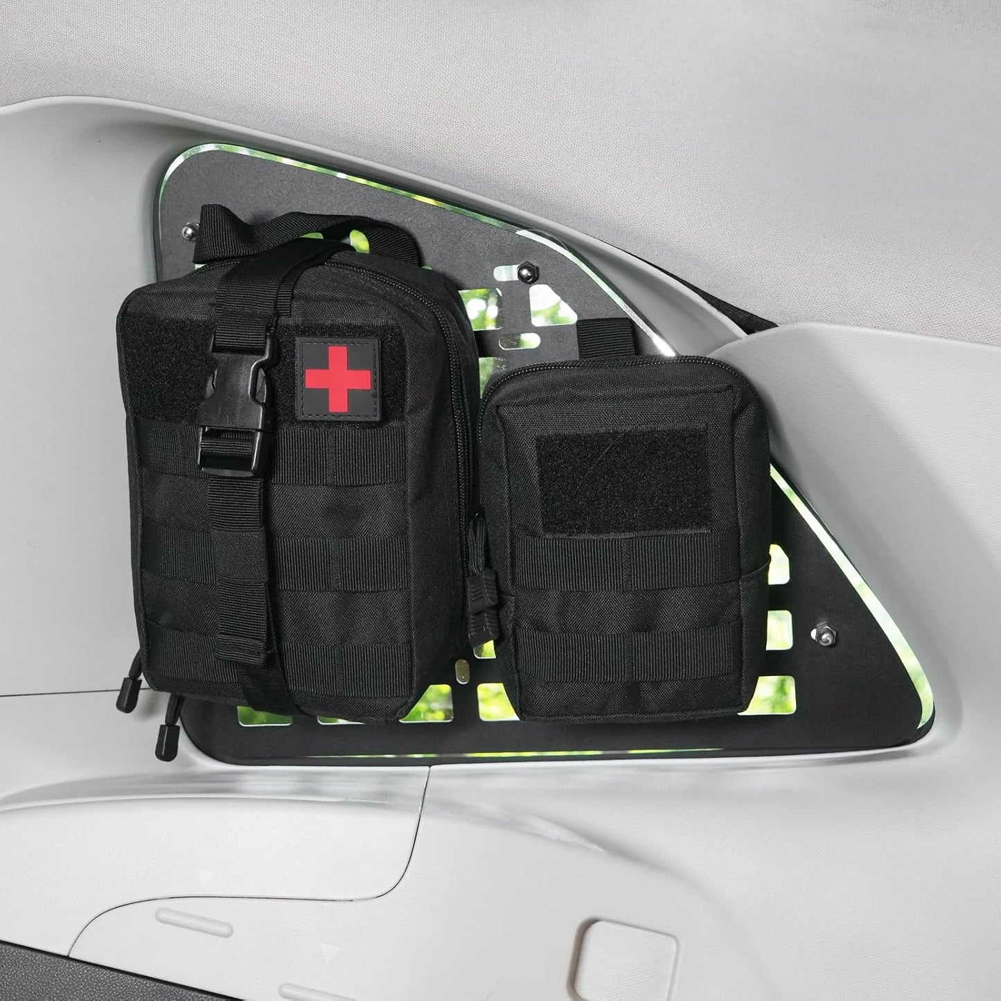 Rear Window MOLLE Panel Fits Subaru Forester 2019–2023, 2-Piece | Tactical Modular Storage Panel for MOLLE Accessories, Window Organizer for Tactical Pouch Car Accessories