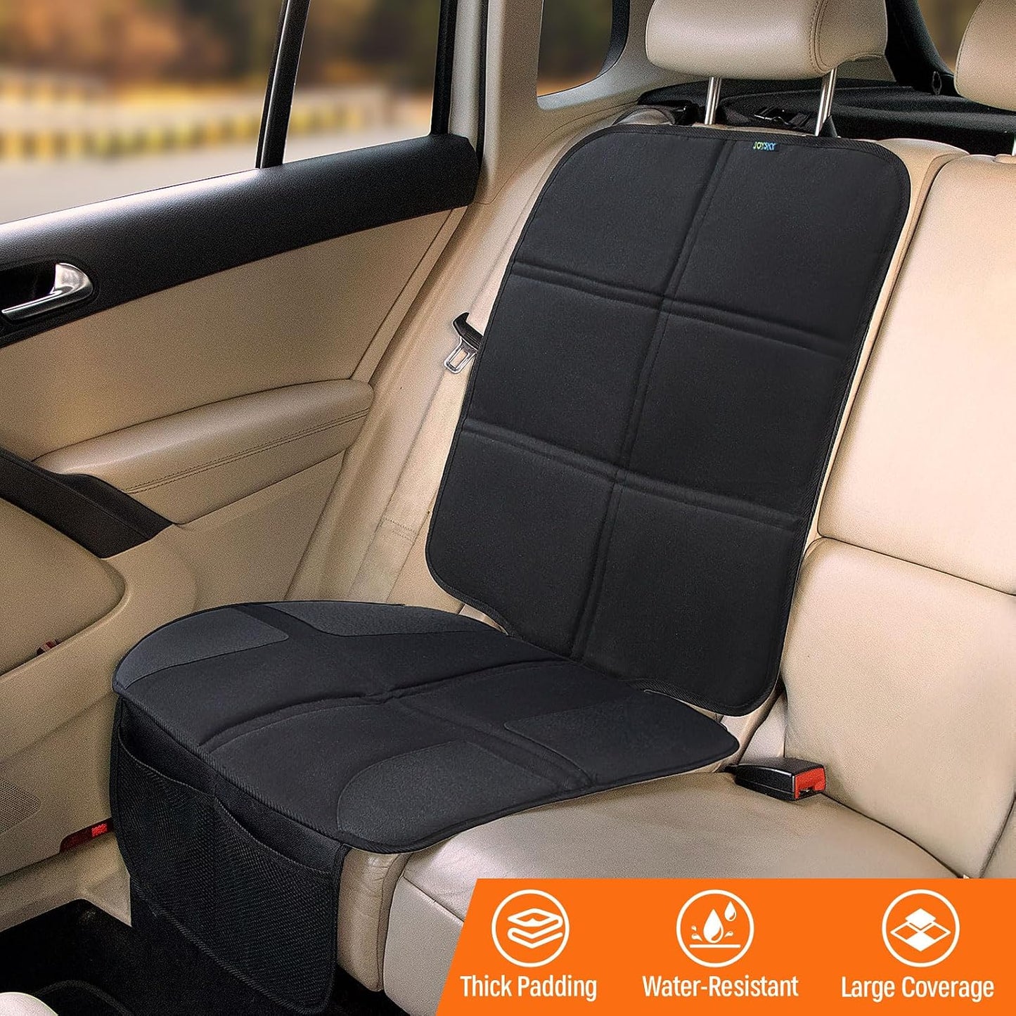 JOYSKY Trunk Organizer and Car Seat Protectors 2 Pack, Space-saving Hanging Car Organizer, Large Seat Cover Protectors, Road TripAccessories