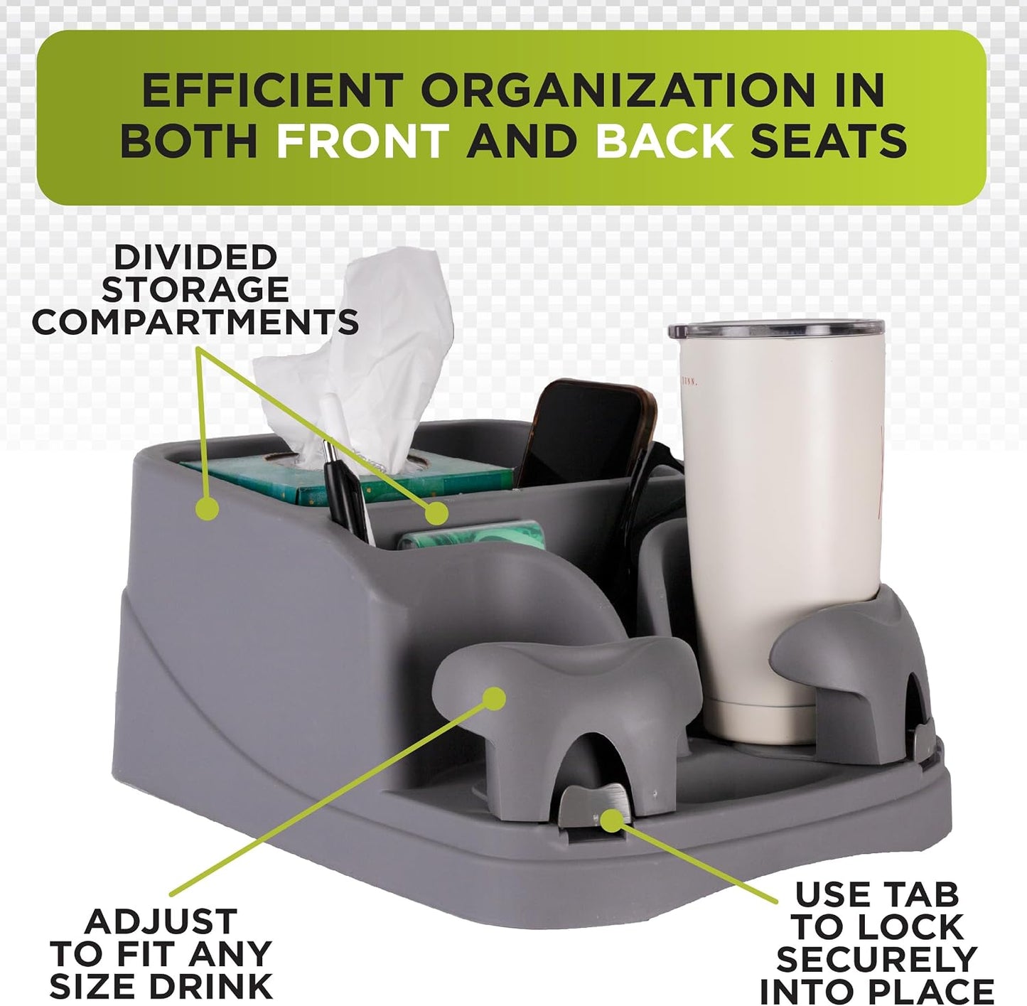 GO GEAR SC-CHA Console, Charcoal, Includes Storage for CDs, Pens and Coins