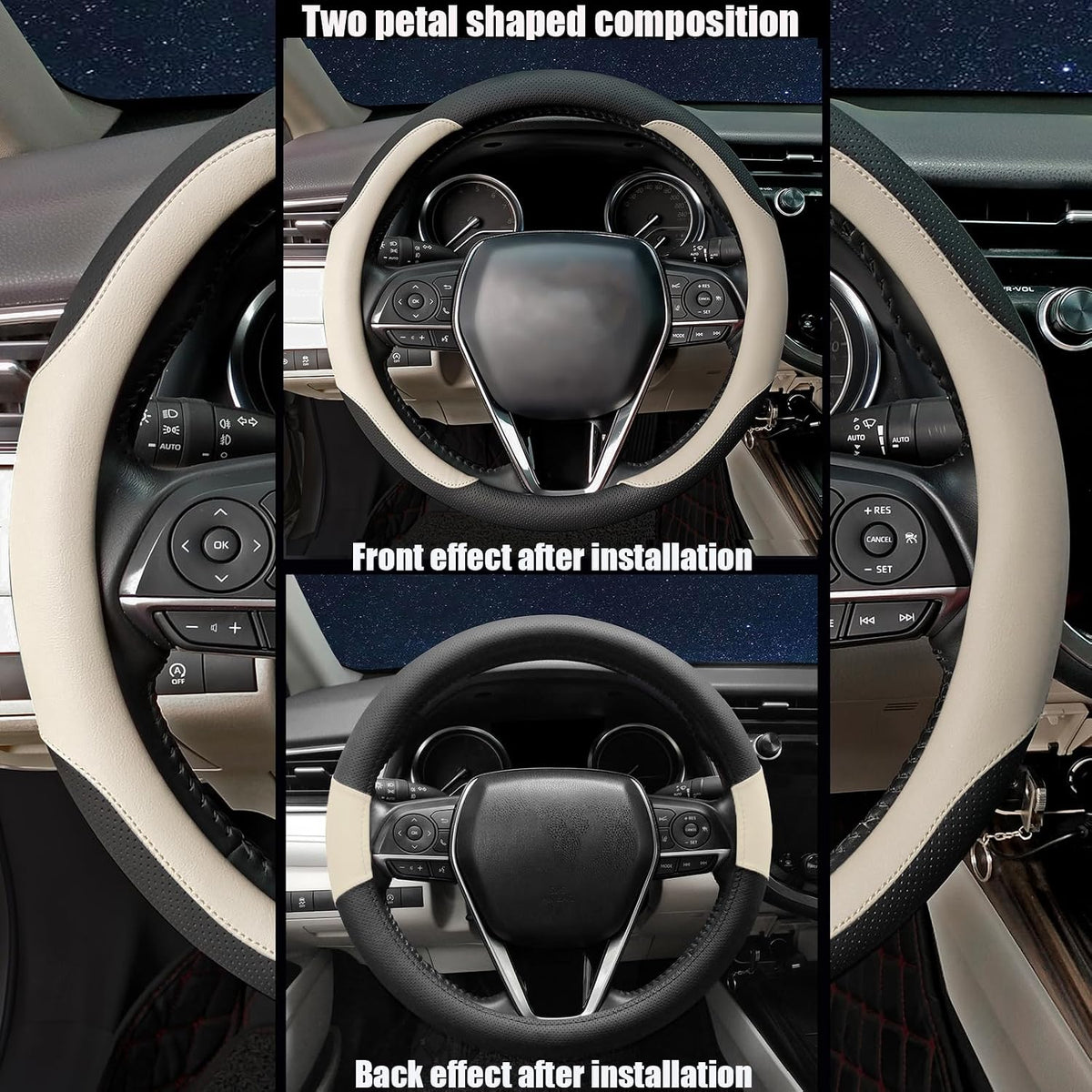 Steering Wheel Cover 14.5"-15", Non-Folding Packaging, Heavy-Duty