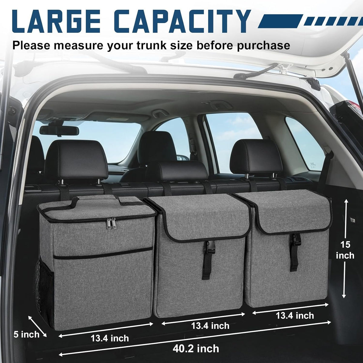 GDNasist Car Trunk Organizer, Backseat Hanging Organizer for SUV/MPV/Truck