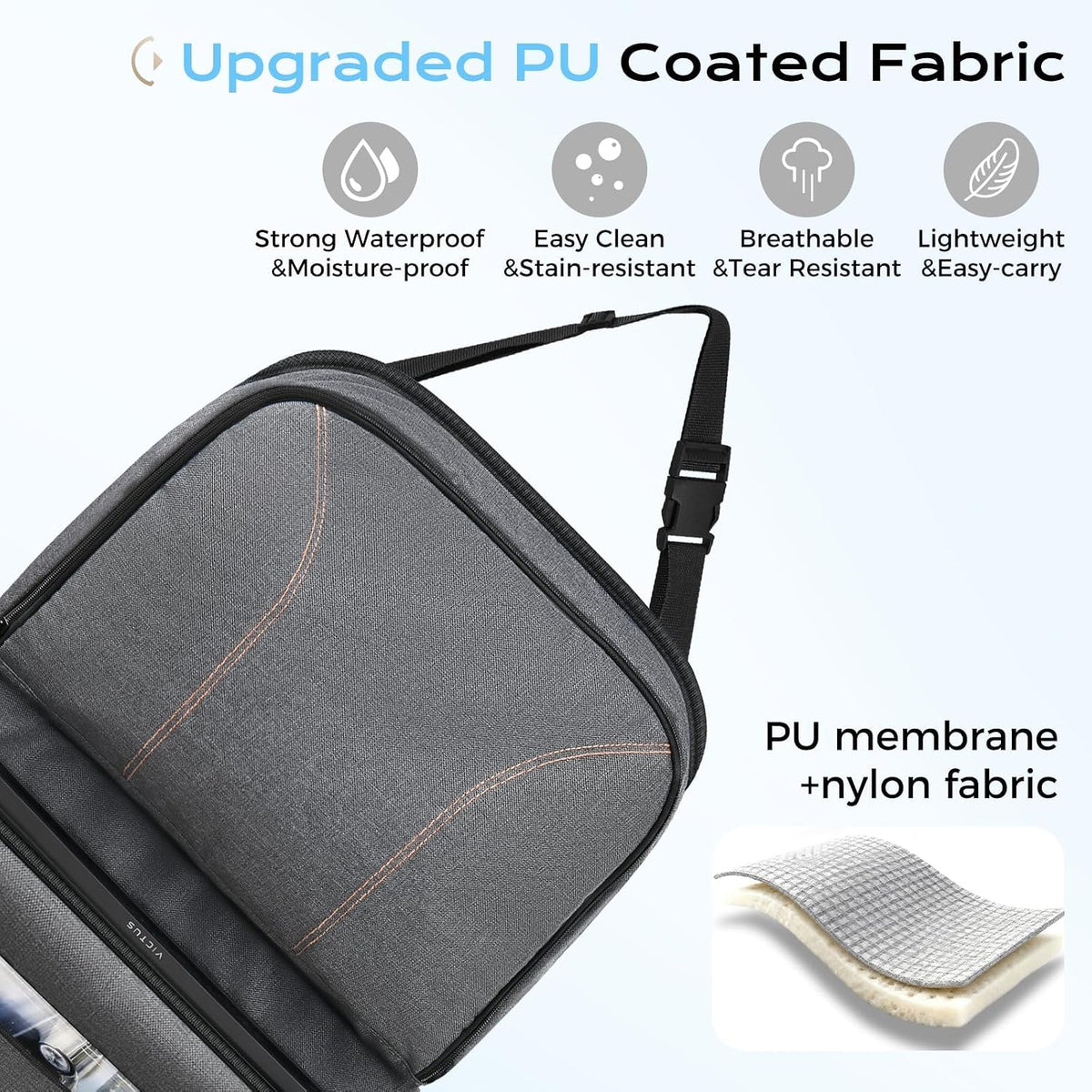 Coverado Backseat Car Organizer, Heavy-Duty Durable Dual-Way Use Car Back Seat Organizer Waterproof with Reinforced Pockets, Zipper Closure Design, Protect Valuables from Spills, Keeps Car Tidy