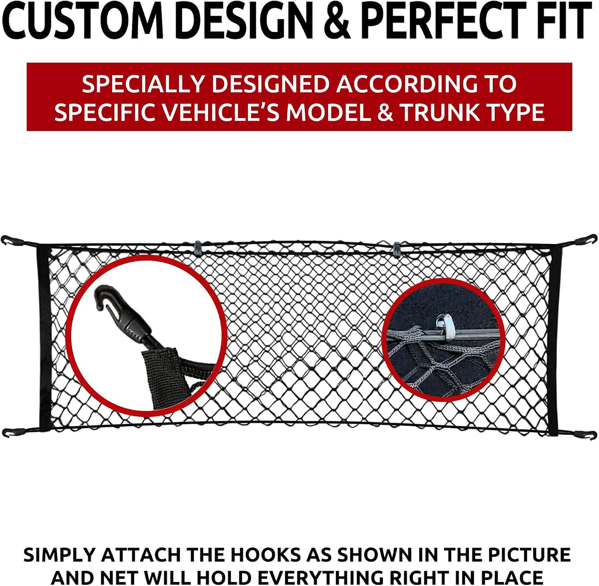 Trunk Envelope Style Mesh Cargo Net for Subaru Forester (SK) 2019-2026 - Premium Trunk Organizer and Storage - Luggage Net for SUV - Best Car Organizer for Subaru Forester