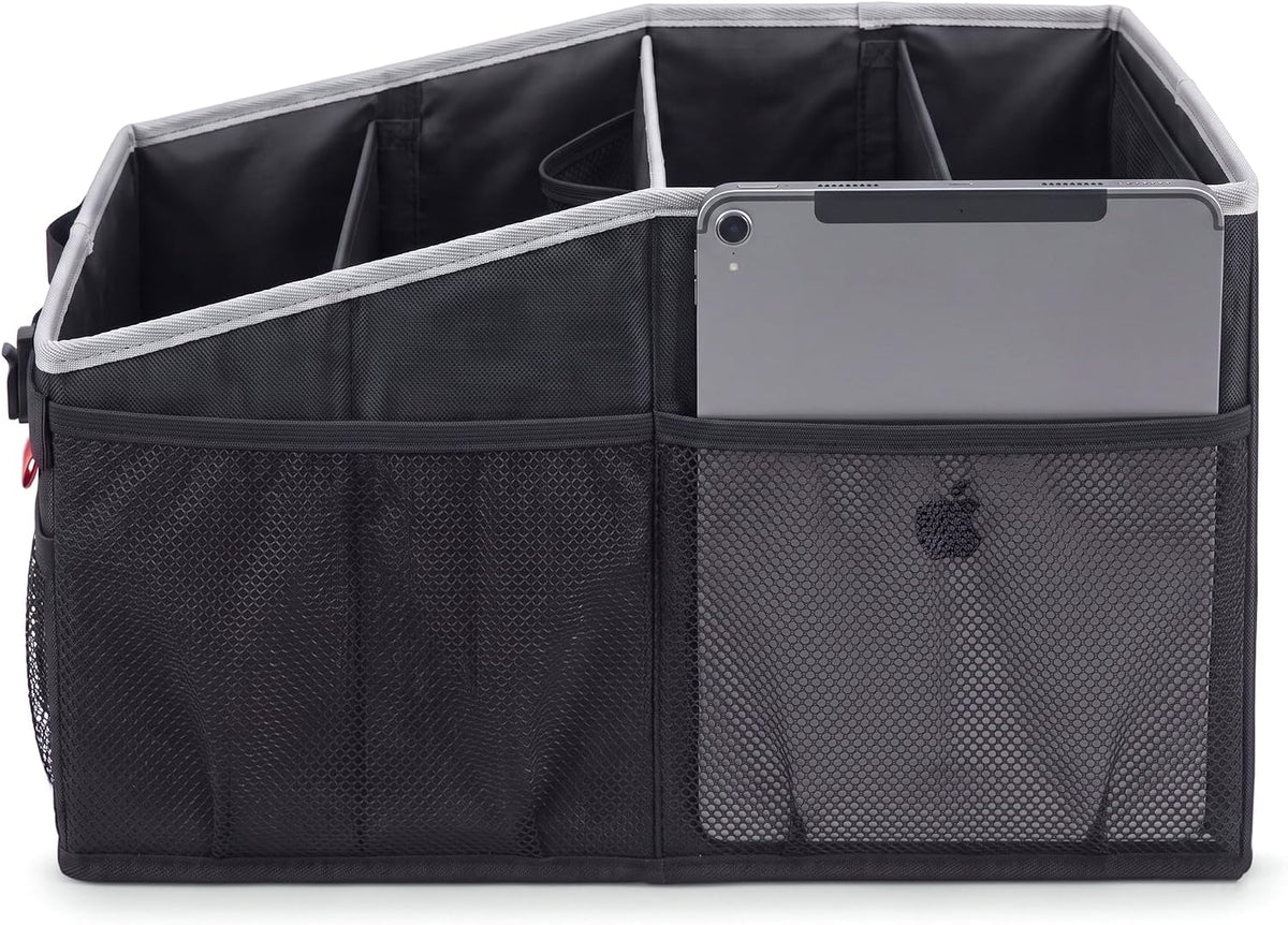 Car Seat Organizer Front/Back with Tactical Hooks & Cup Holders