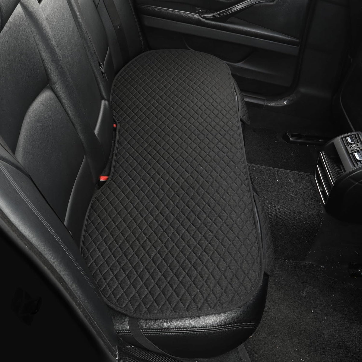West Llama Linen Car Seat Covers,Bottom Seat Covers for Cars Include 1 Rear Bench Cover Universal Fits 90% Vehicles,SUVs,Cars,Sedans,Black