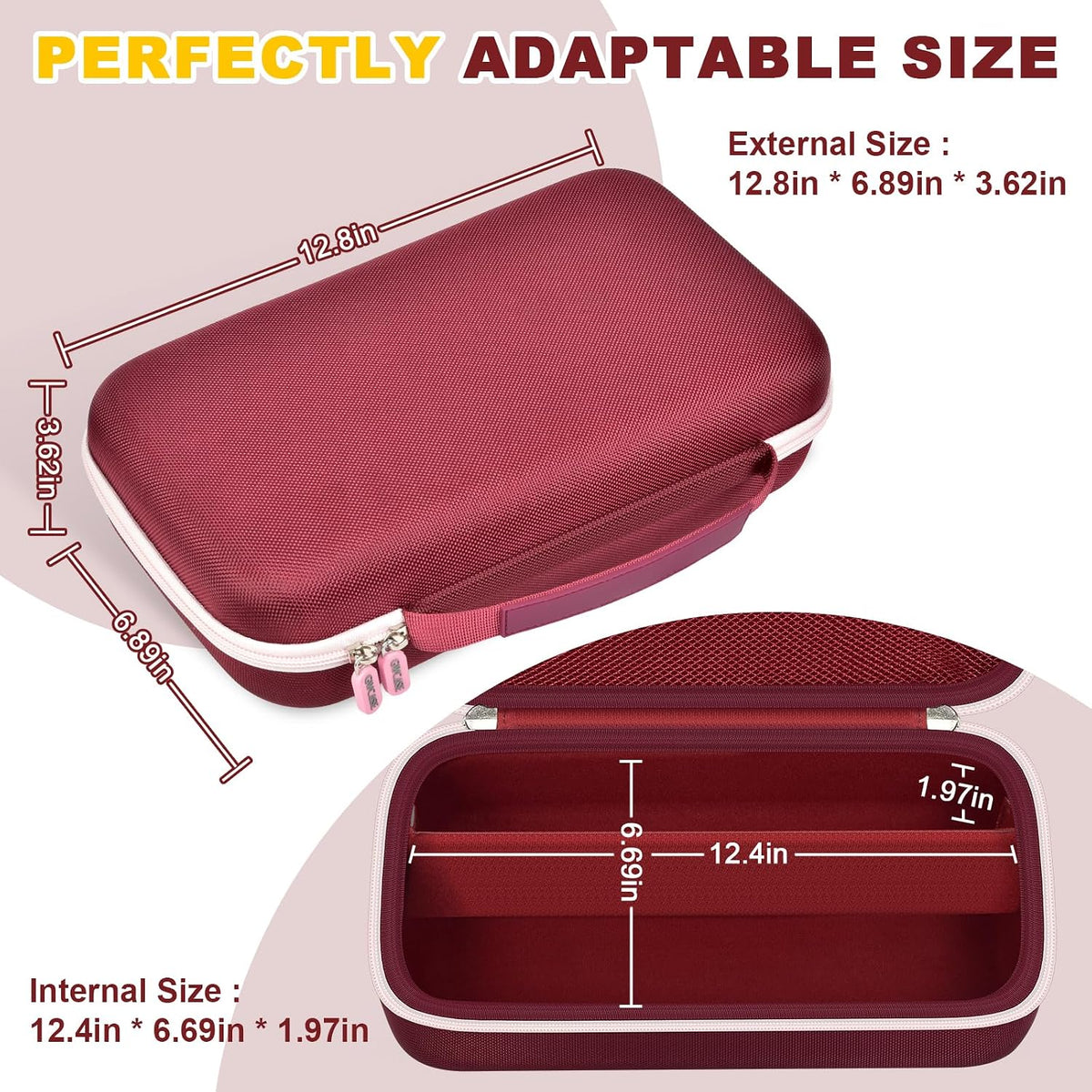GWCASE Car Vacuum Case Compatible with Fanttik V8/V10 Apex/Mate, Case Only | Removable Divider, Mesh Pocket for Accessories, EVA Shell Protection for Trunk, Truck and Road-Trip Storage