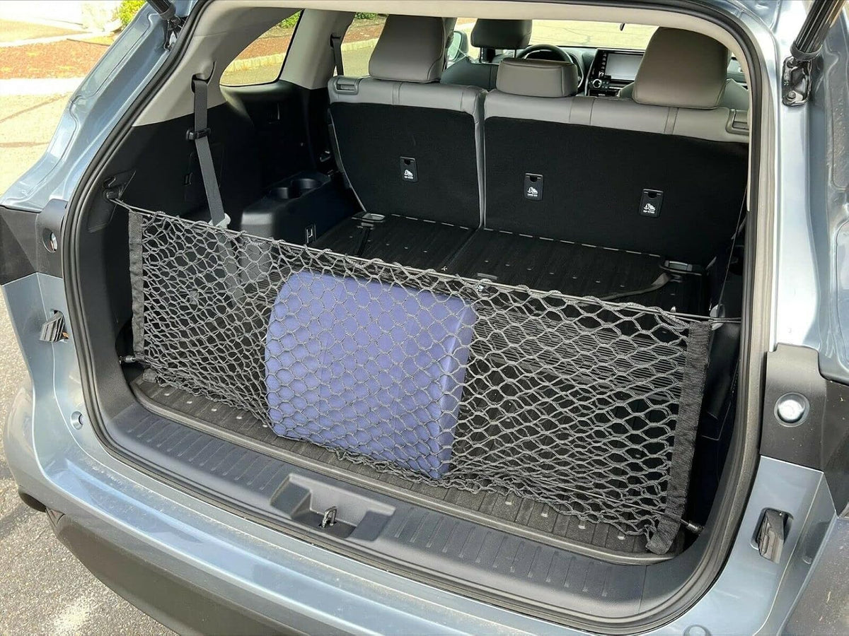 Trunk Organizer Cargo Net for Toyota Highlander 2014–2025 – Envelope Style Cargo Net for SUV – Premium Mesh Car Trunk Organizer Vehicle Carrier Storage–Compatible with Highlander