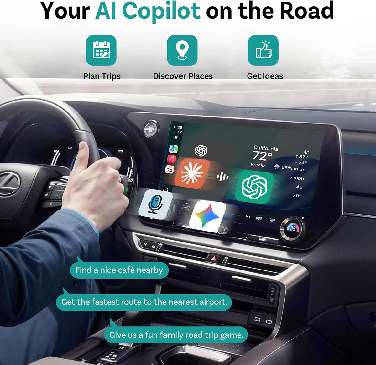 OTTOCAST Mini Nova Wireless CarPlay & Android Auto Adapter, 2026 Upgraded