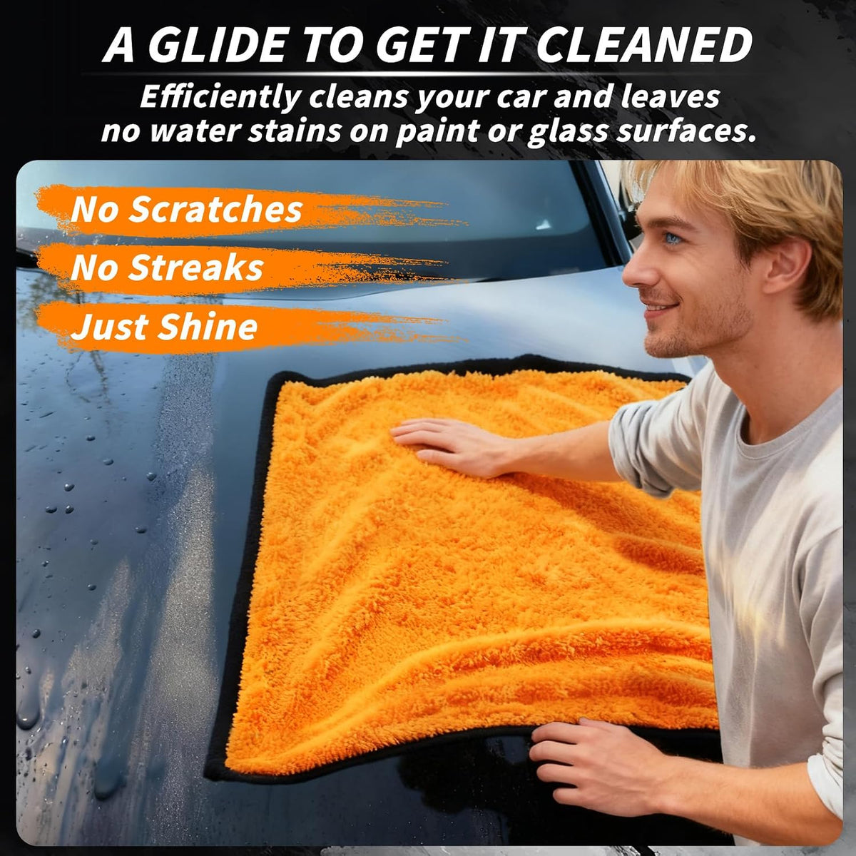 20 Pack Microfiber Car Drying Towel, 24" x 16" Microfiber Cleaning Towels