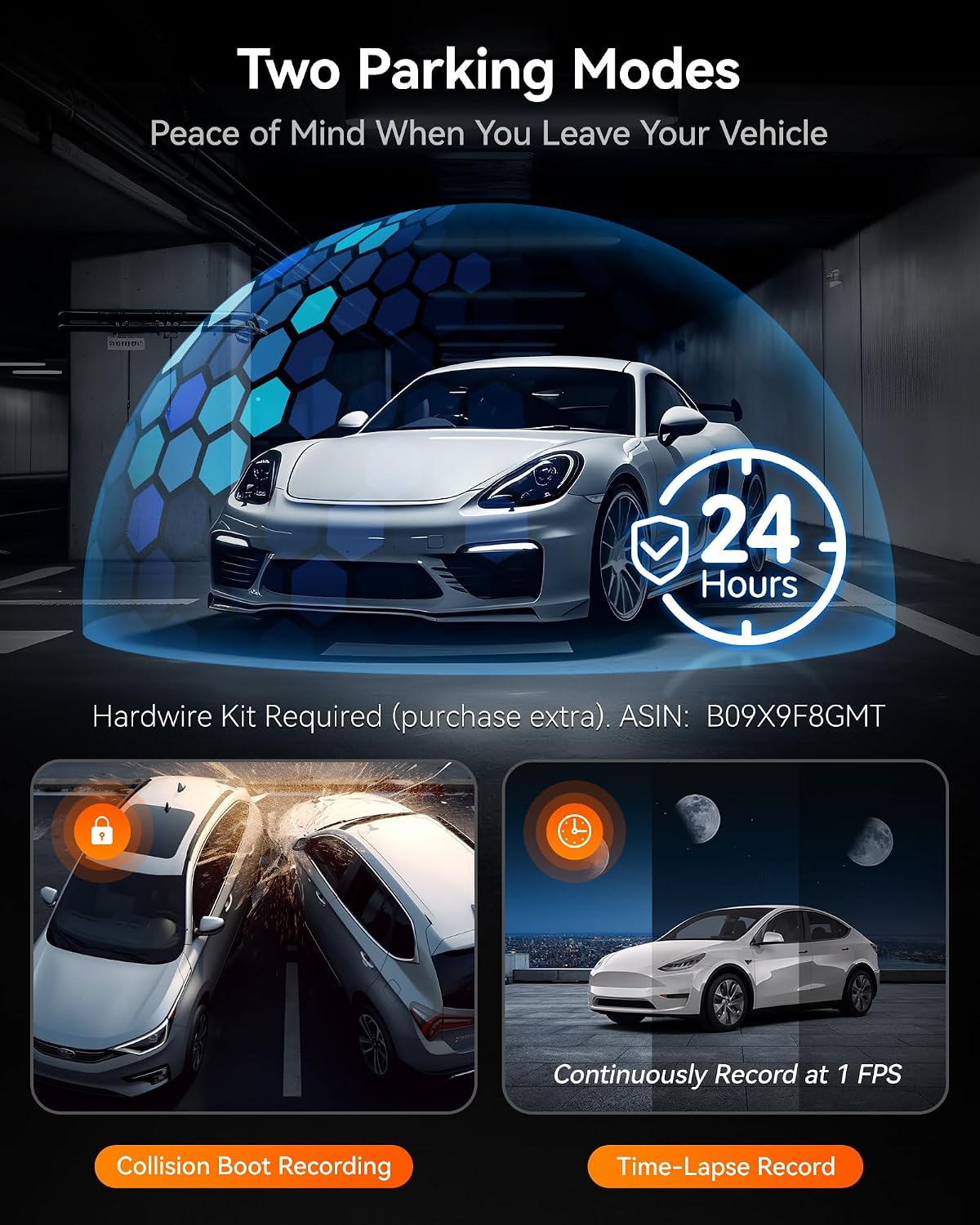 WOLFBOX i07 3 Channel Dash Cam Built-in WiFi GPS,1440P+1080P+1080P Dashcam