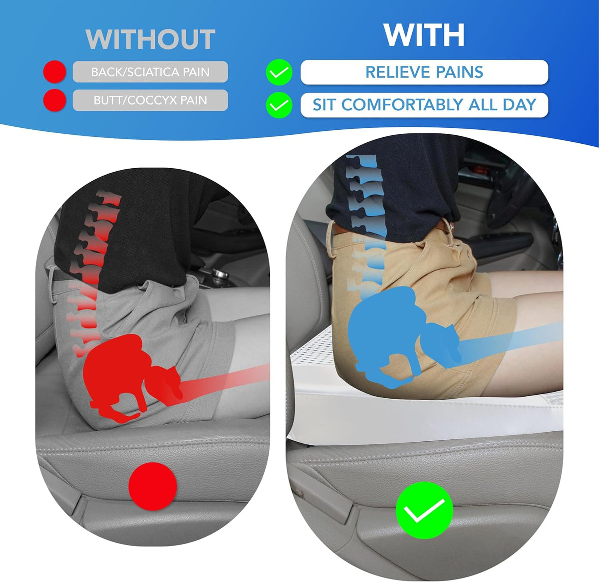 Lofty Aim Car Seat Cushion, Car Seat Pillow, Automotive Cushion
