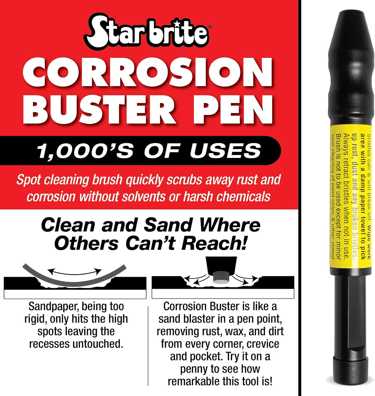 STAR BRITE Corrosion Buster Pen - Rust & Corrosion Removal Tool