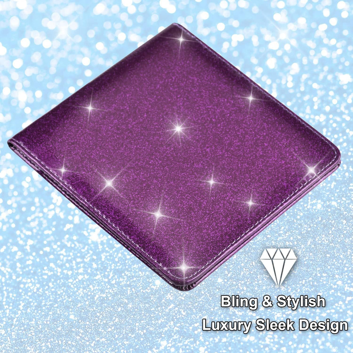 Car Registration and Insurance Holder, Glove Box Organizer, Bling Purple