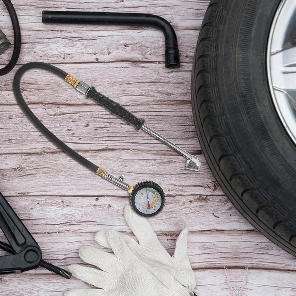 Manual Tire Pressure Gauge with Digital Display for Cars Trucks