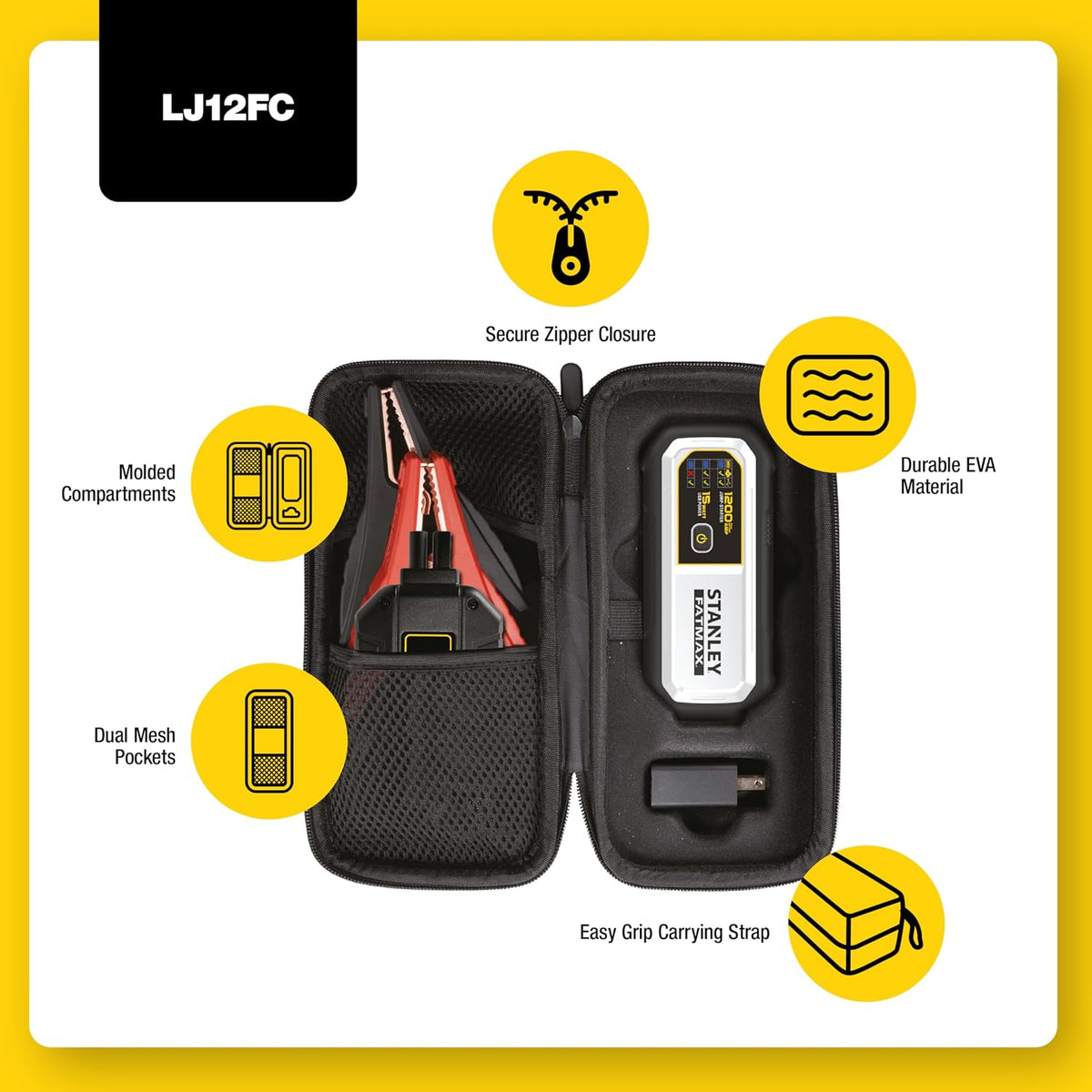 STANLEY LJ12FC 1200 Amp Lithium Jump Starter with Carrying Case