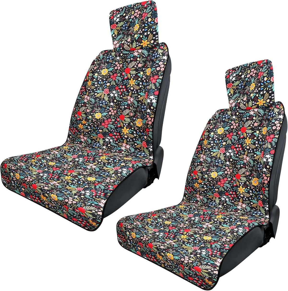 3tyto Universal Car Seat Covers, Waterproof Neoprene Seat Covers - Waterproof & Sweatproof, Machine Washable, Non-Slip Seat Protector for Car, Truck, SUV, Van (Black, 1 Pack)