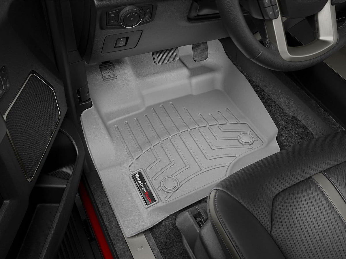 WeatherTech FloorLiners fits 2017-2026 Ford Super Duty - SuperCrew (1st & 2nd Row) Front Bench Seats, Black