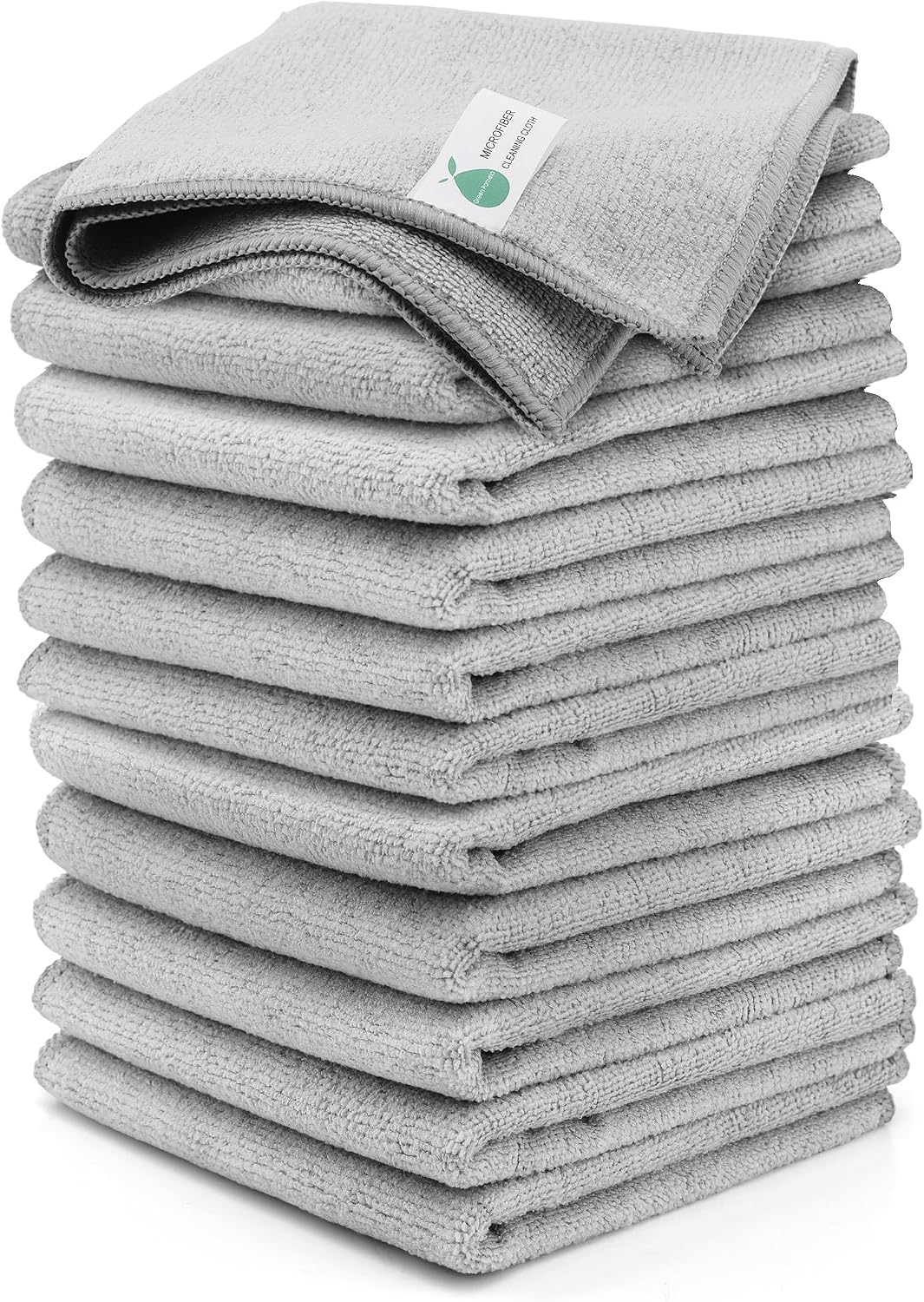 Microfiber Cleaning Cloths-12 Pack,Microfiber Towels for Cars & Kitchen,Highly Absorbent Cleaning Towel,Lint Free Streak Free Rags for House,Window,Purple,Green,Blue(16"x16")