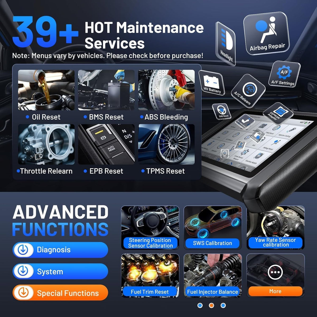 XTOOL D7W Wireles Bidirectional OBD2 Scanner Diagnostic Tool Ver. of D7/D7S