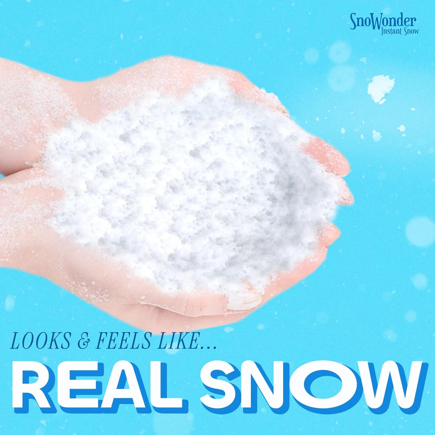 SNOWONDER Instant Snow Fake Artificial Snow, Also Great for Making Cloud Slime - Mix Makes 4 Gallons of Fake Snow