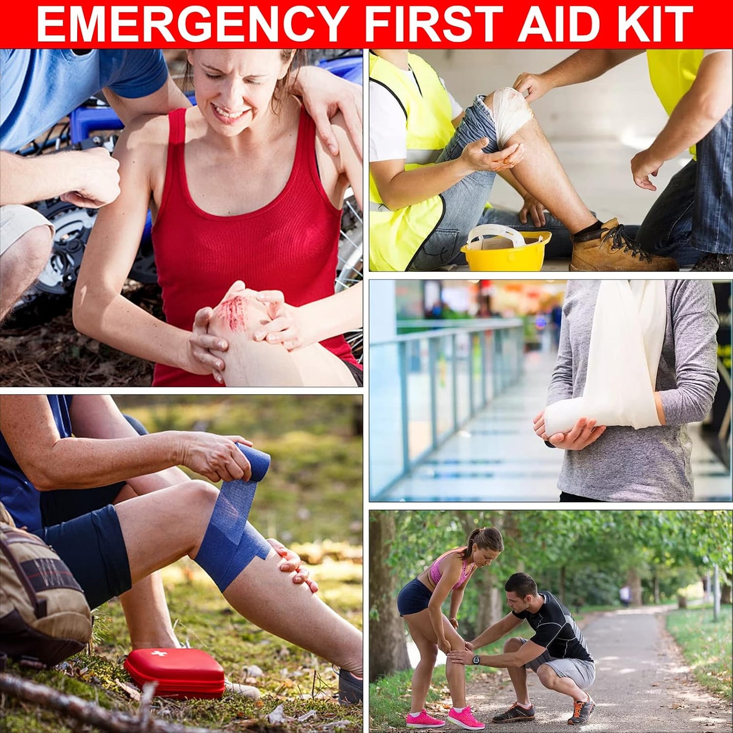 Small-Waterproof Car First-Aid Kit Emergency-Kit - Green 277Piece Camping Equipment for Camping Hiking Home Travel YIDERBO