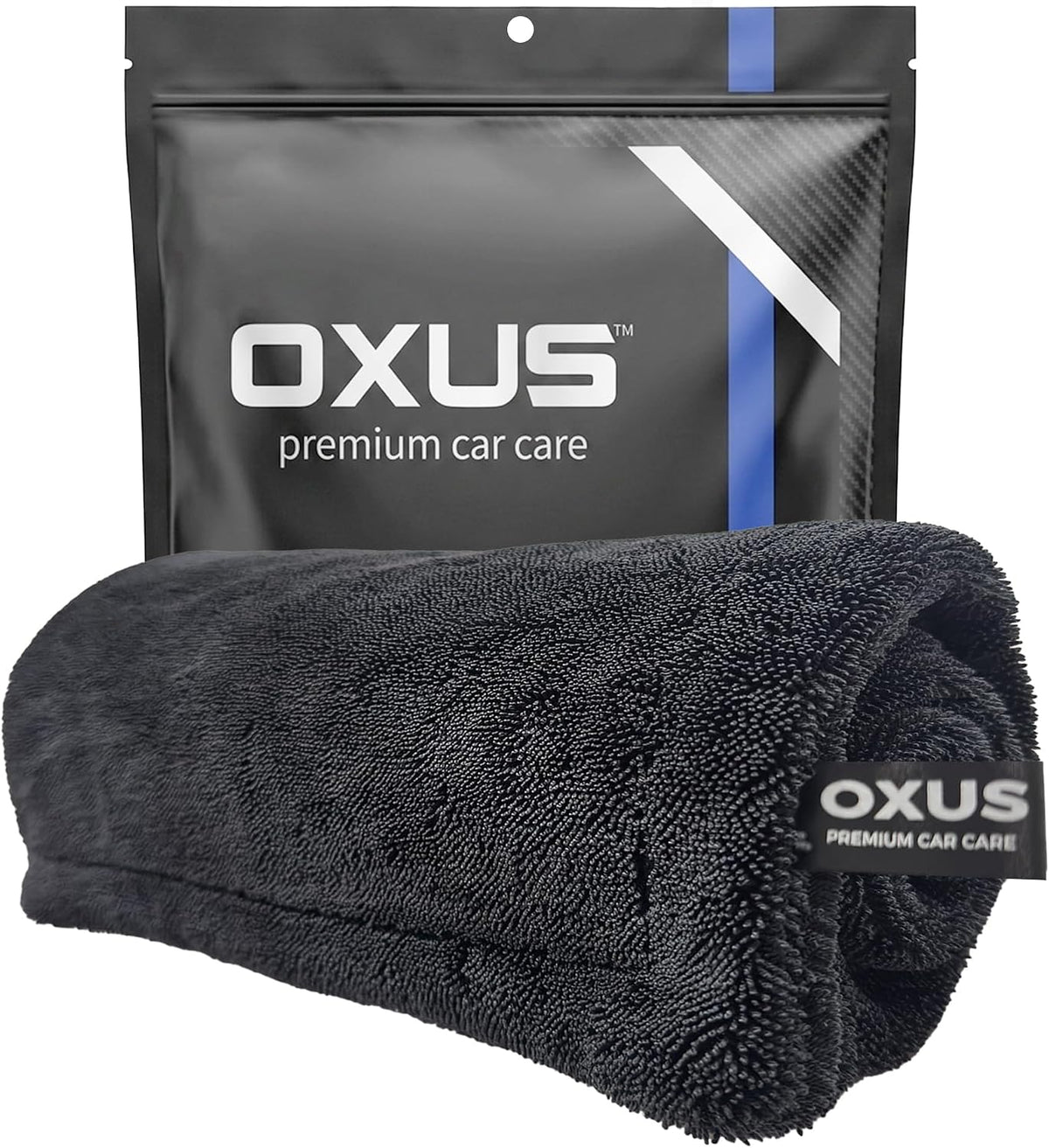 OXUS 1300 GSM Microfiber Car Drying Towel – Double Sided Twisted Loop, 24x36 Inch, Swirl-Free, Scratch-Free, Ceramic Coating & PPF Safe