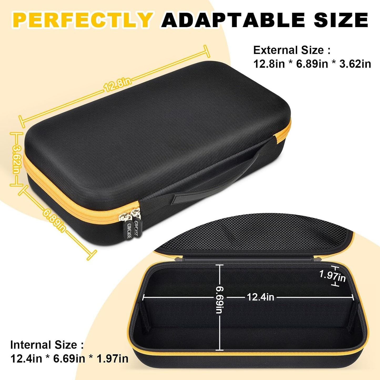 GWCASE Vacuum Car Case Compatible with Fanttik V8 Apex/Mate for Car owners | Removable Divider, Mesh Pocket for Accessories, EVA Shell Protection for Trunk, Truck and Road-Trip Storage