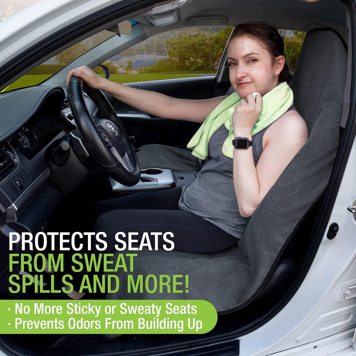 Season Guard Waterproof Towel Seat Cover,Universal Fit Non-Slip Front Cover