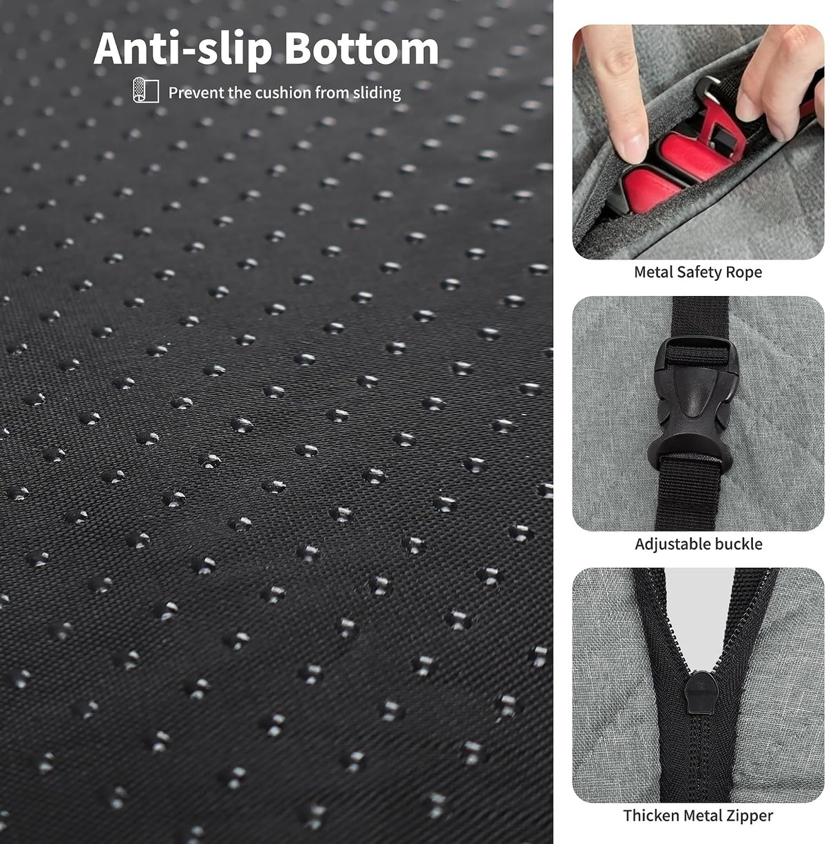 Dog Seat Cover 400LBS Hard Bottom Back Seat Extender for Large Dogs