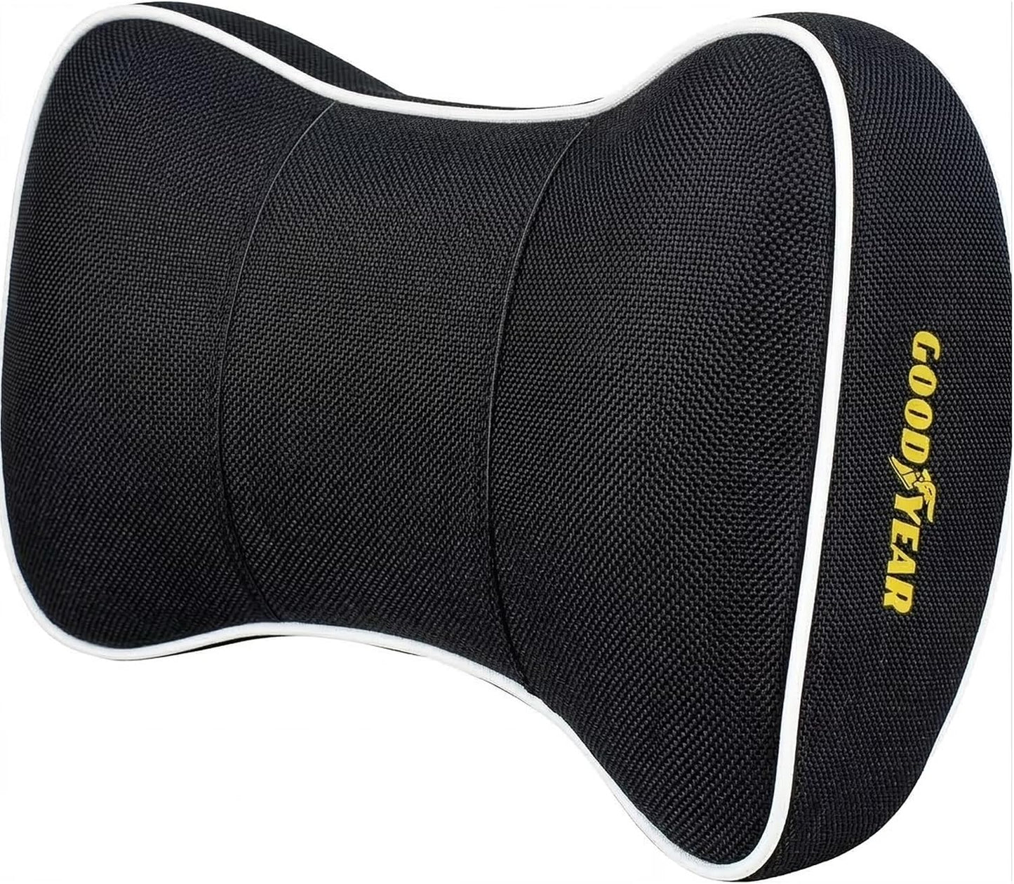 Goodyear Car Neck Pillow, Soft Memory Foam Headrest Pillow for Driving, Ergonomic Car Seat Headrest Cushion with Adjustable Strap, Breathable & Removable Cover, Neck Pain Relief, Black