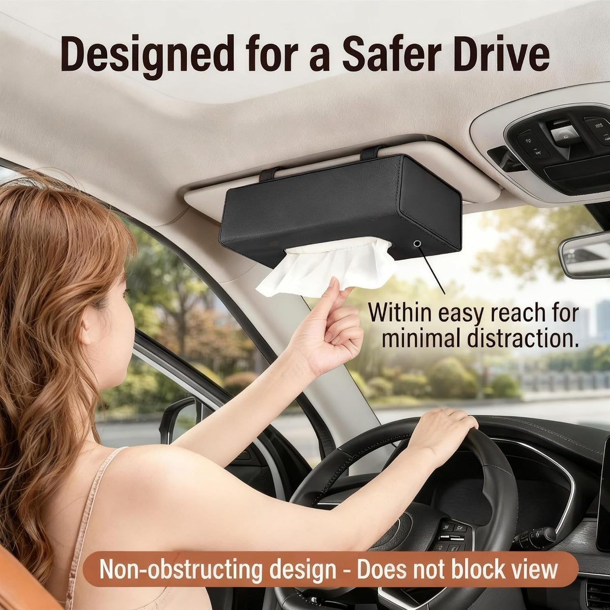 Car Visor Tissue Holder,Metal Clip Auto Napkin Dispenser for SUV