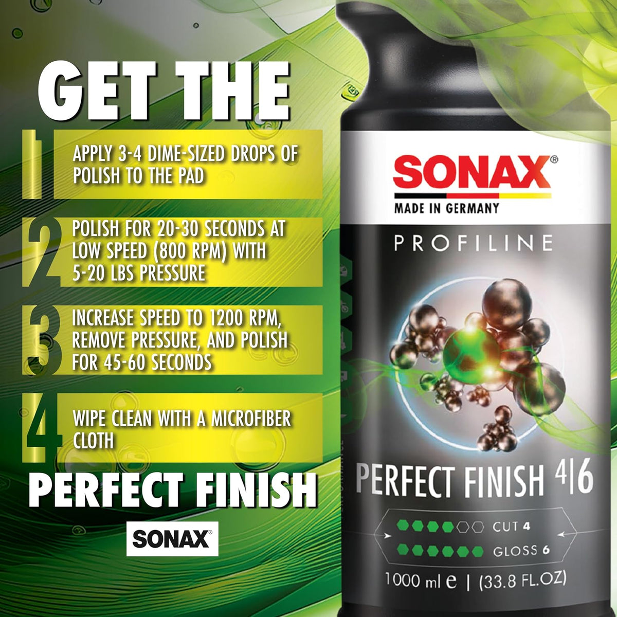 SONAX Perfect Finish Car Scratch Remover & Swirl Remover Polish, 1 Liter