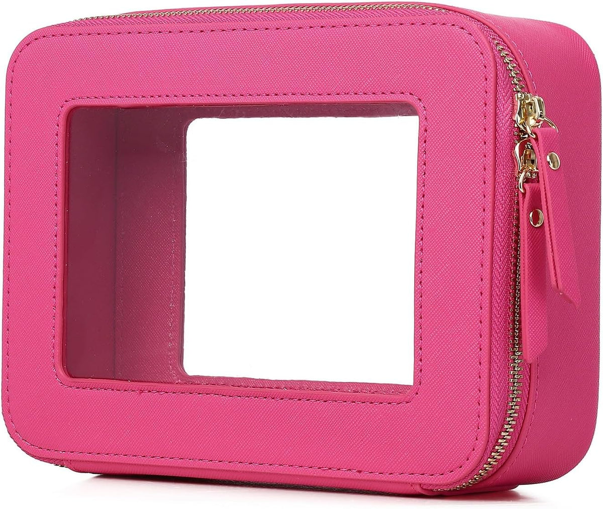 Pinkmik Clear Makeup Bag, (Fuxia, M)
