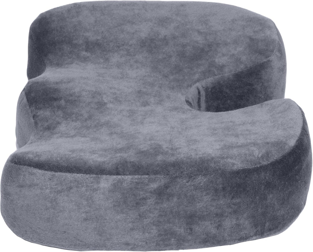 Deluxe Comfort Coccyx Orthopedic Gel Enhanced Comfort Foam – Sciatica Relief – Tailbone Support – Great for Car or Office – Seat Cushion, Grey
