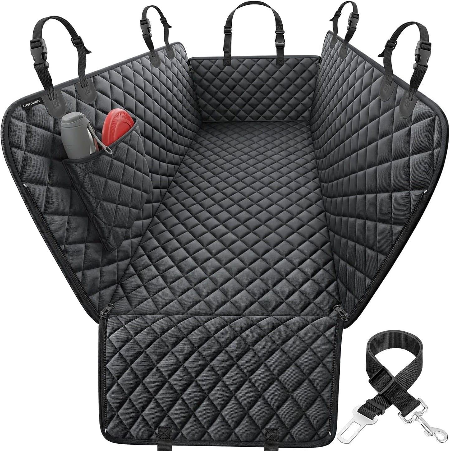 URPOWER Dog Car Seat Cover for Pets 100% Waterproof Seat Cover Hammock 600D Heavy Duty Scratch Proof Nonslip Durable Soft Back Seat Covers for Cars Trucks and SUVs