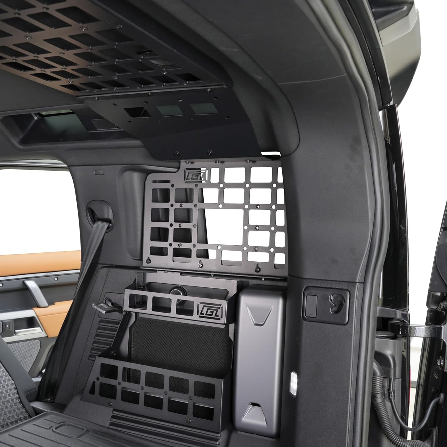 HIGH FLYING for Land Rover Defender 2022 2023 2024 2025 Car Rear Window Modular Storage Side Panels System&Trunk Shelf Organizer Luggage Carrier Aluminum Alloy (Side+Roof Panel)