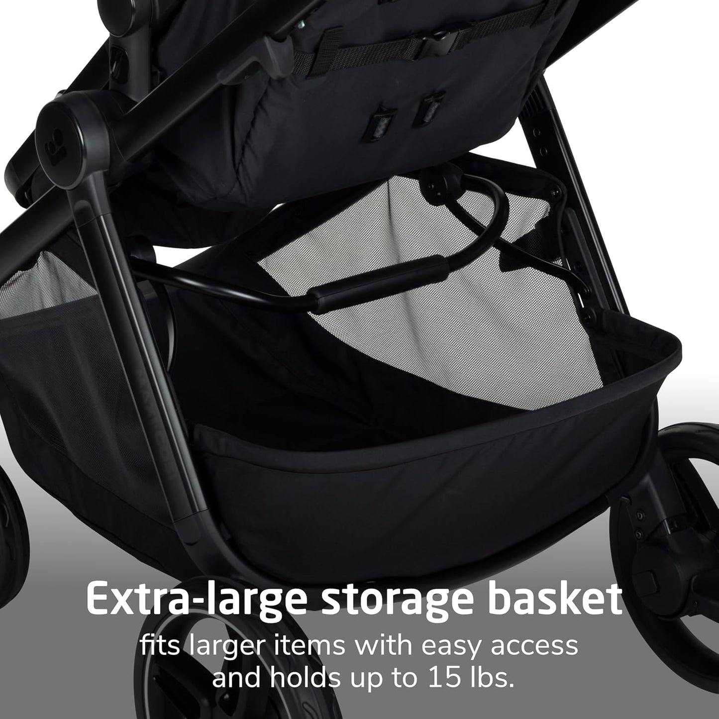 Maxi-Cosi Zelia Pro 5-in-1 Travel System with Mico Pro Infant Car Seat and Baby Stroller Combo, Reversible Seat, Large Wheels, Adjustable Handle, Newborn to Toddler, Lightweight, Caspian Caviar