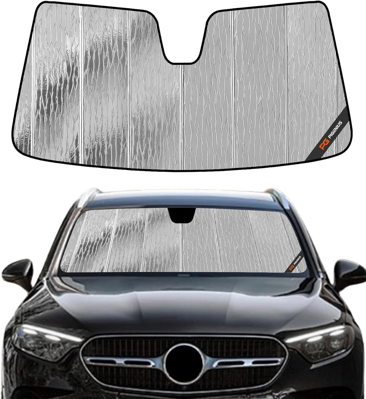 Pigenius Windshield Sunshade for Mercedes-Benz GLE/GLS SUV 2020-2026 Front Window Shade - AstraGuard