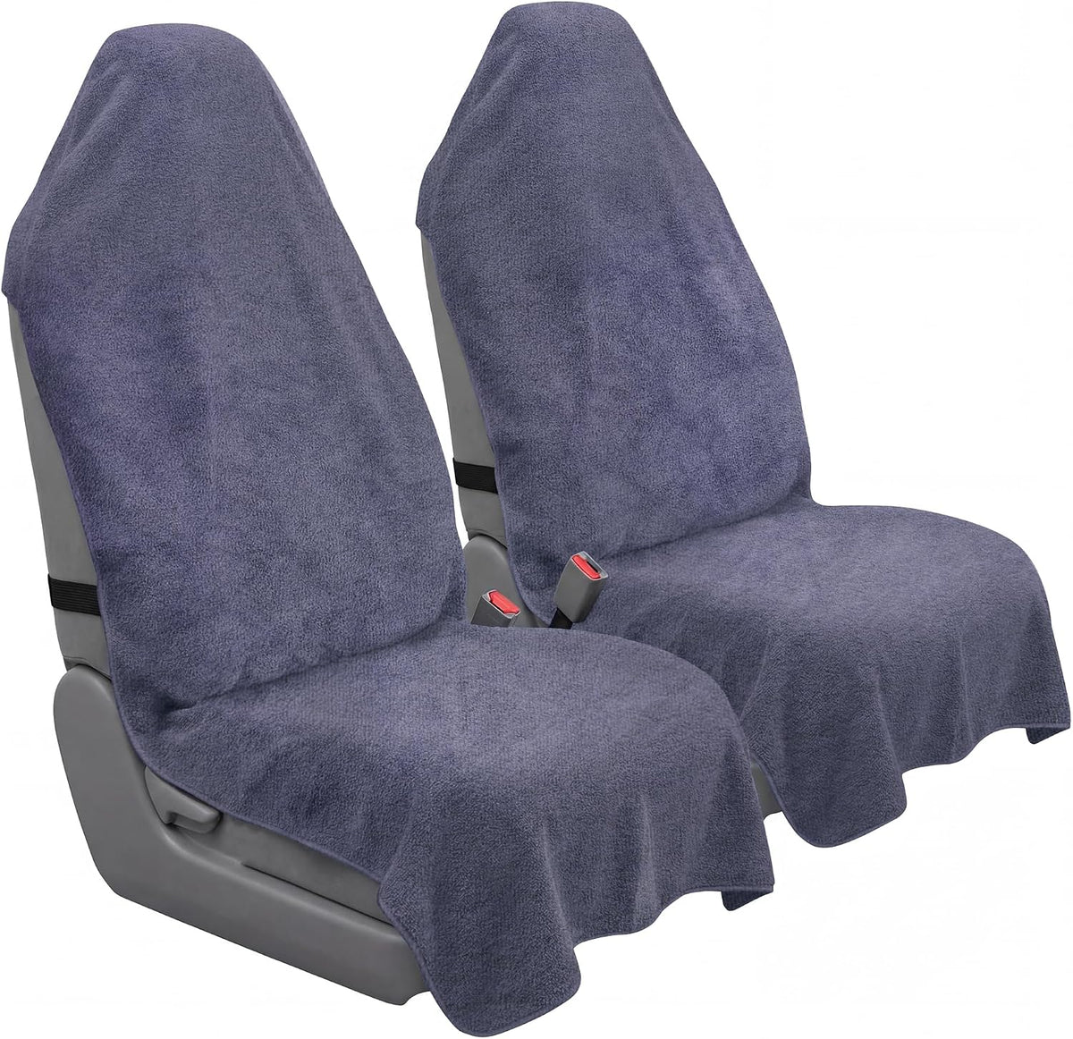 Car Seat Towel Cover, 2pcs Universal Front Seat Protector for Cars, SUVs and Trucks, Sweat Towel Car Seat Cover for Gym, Yoga, Swimming, Pets and Family Travel