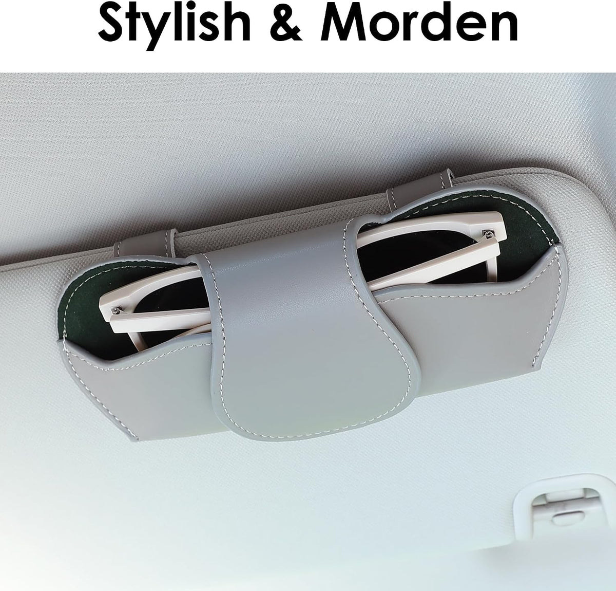 KINIVA Sunglass Clip & Holder, Magnetic Glasses Case for Car Organizer