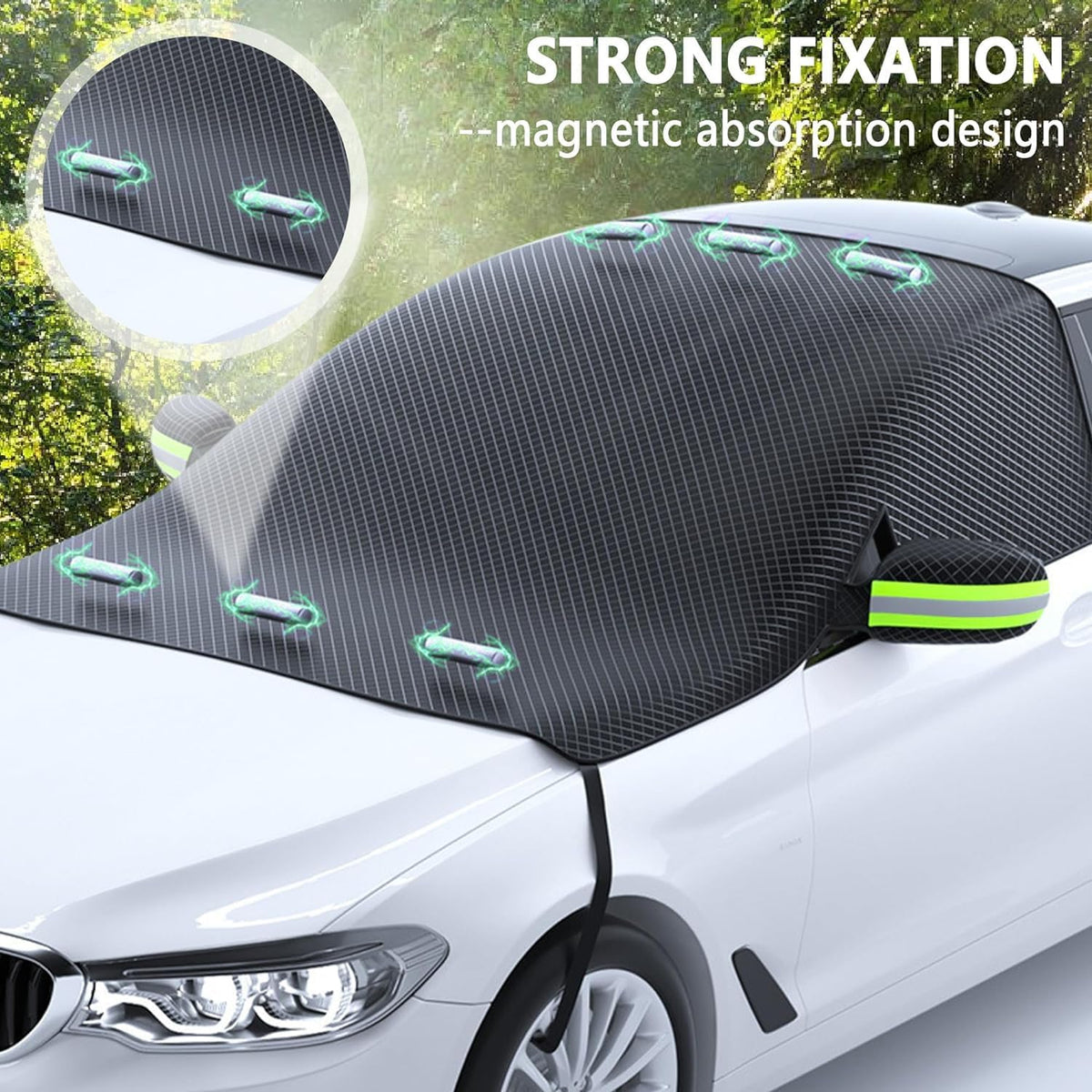 Custom fit for Subaru Windshield Snow Covers, 8 Layers WAaterproof Windproof Protection, Frost Defense, Ice, Snow, Sun, Designed for Subaru Accessories (for Subar-u Crosstrek)