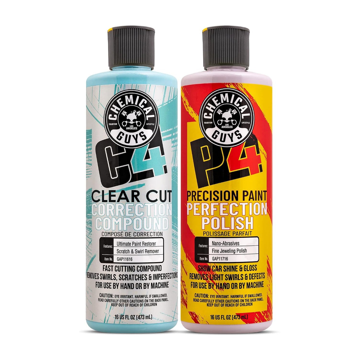 Chemical Guys, C4 & P4 Compound & Polish Paint Correction Kit, 2 x 16 oz