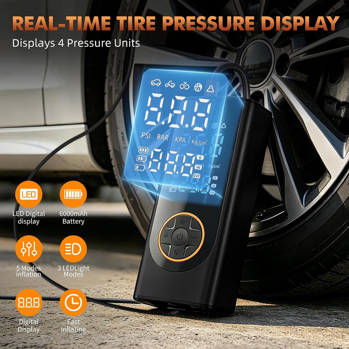 Eleanora Cordless Tyre Inflator Air Compressor