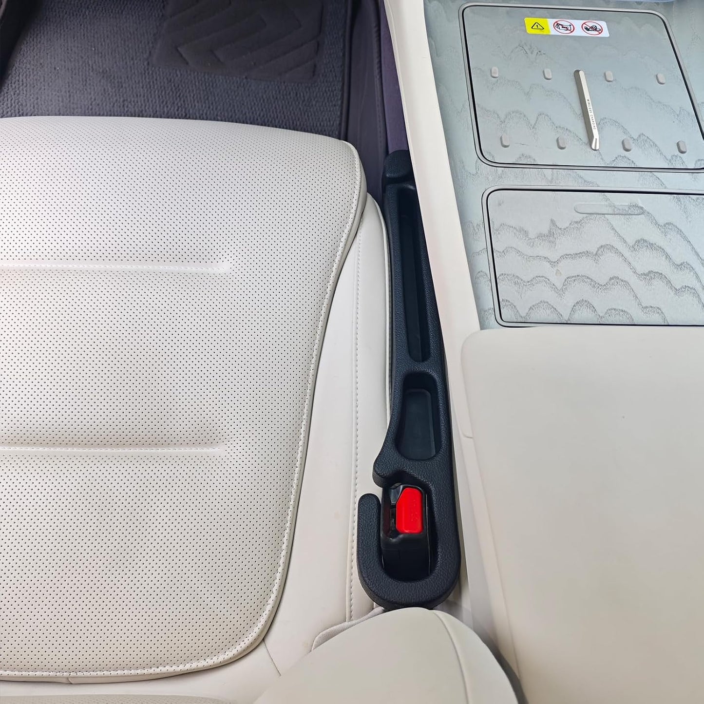 Car Seat Gap Filler 2PCS with Drop Prevention & Storage Hook Prevents Items Falling for Cars, SUVs, Trucks
