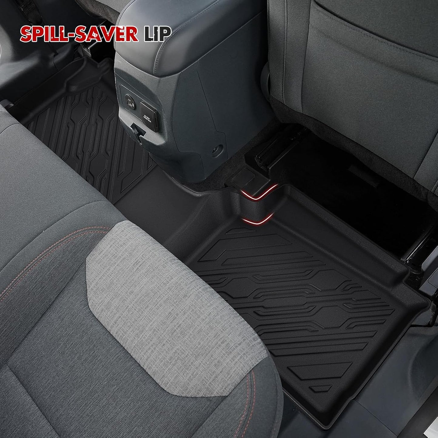 Mabett Floor Mats with Door Sill Protectors for Ford Maverick Hybrid Accessories 2026 2025 2024 2023 2022, All-Weather TPE Liner Mat Custom Fit Maverick Hybrid Model(NOT fit Gasoline)